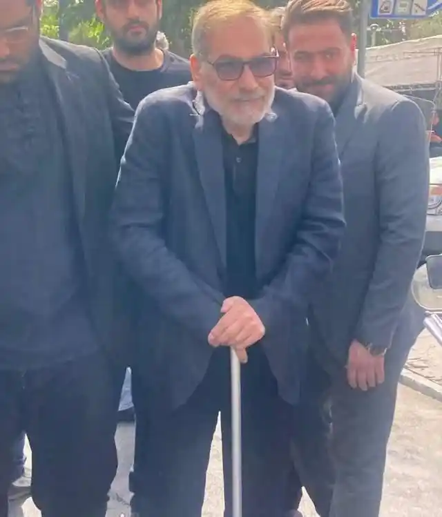 The Iranian official, who was once rumored to be dead, appeared at the scene of the state funeral.